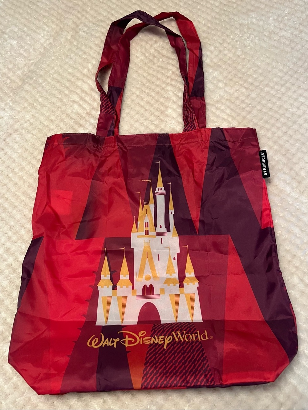 Disney World Starbucks Collaboration Reusable Castle Tote Bag